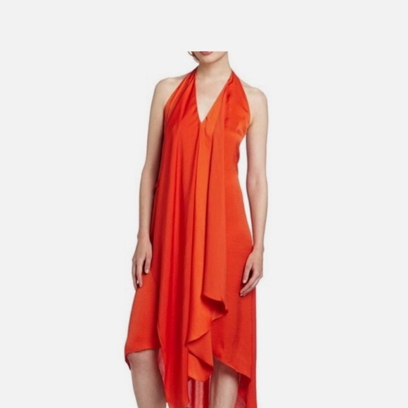 BCBGMaxAzria Dresses & Skirts - BCBGMaxAzria Vibrant Orange Backless Dress